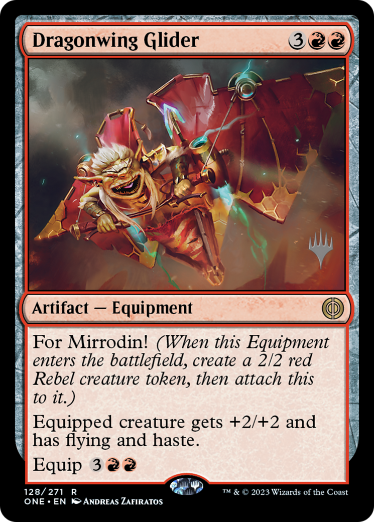 Dragonwing Glider (Promo Pack) [Phyrexia: All Will Be One Promos] | Galaxy Games LLC