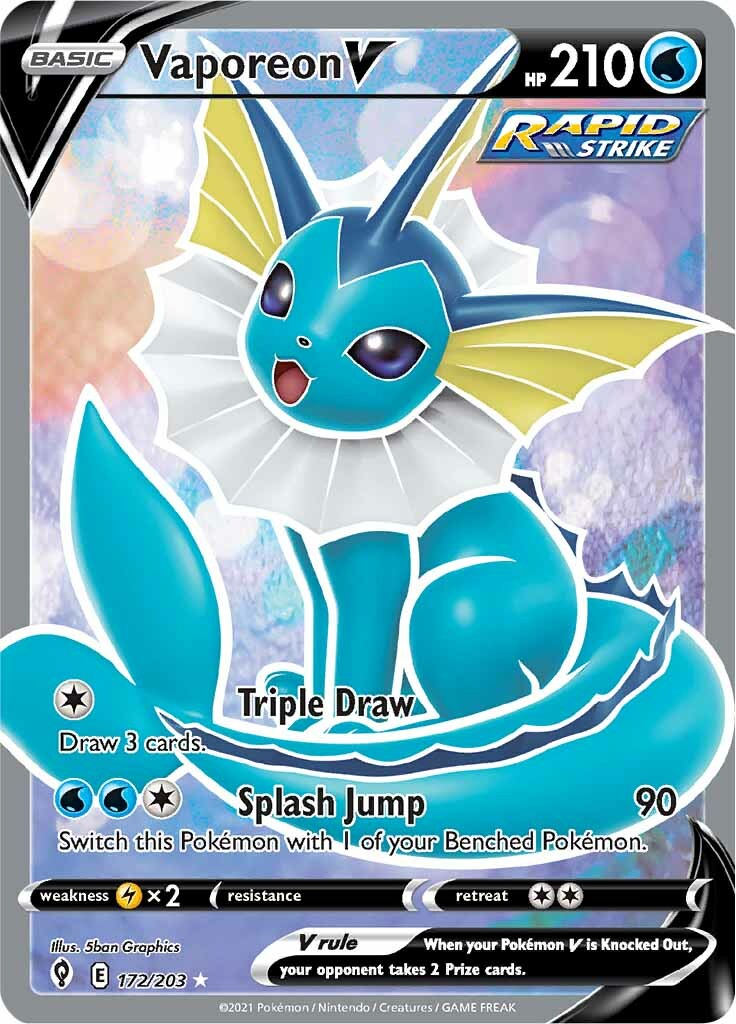 Vaporeon V (172/203) [Sword & Shield: Evolving Skies] | Galaxy Games LLC