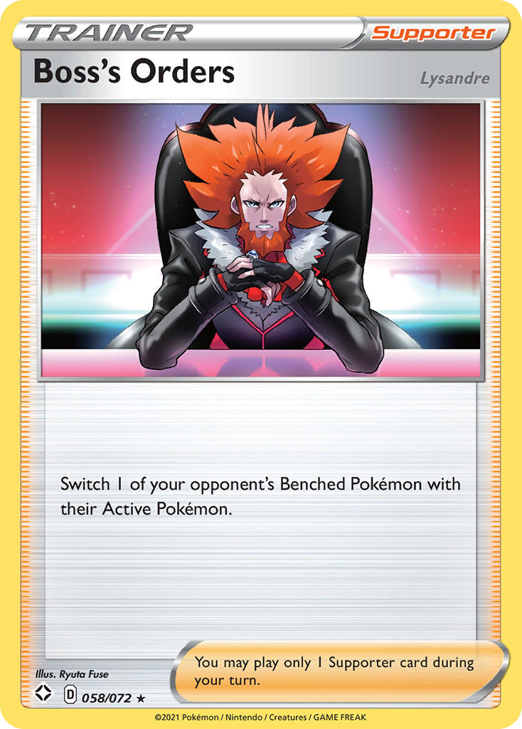 Boss's Orders (058/072) (Deck Exclusive) [Sword & Shield: Shining Fates] | Galaxy Games LLC