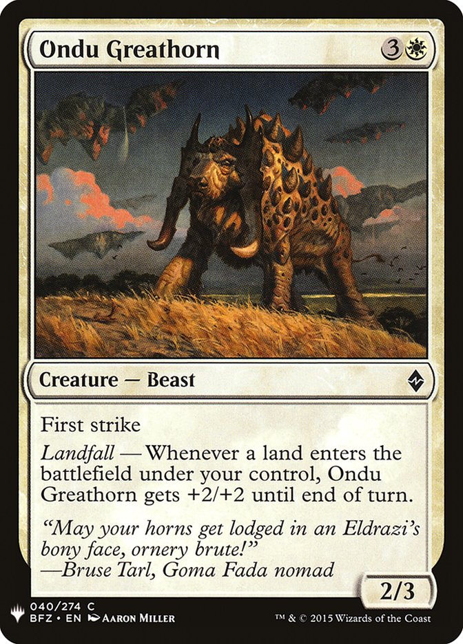 Ondu Greathorn [Mystery Booster] | Galaxy Games LLC