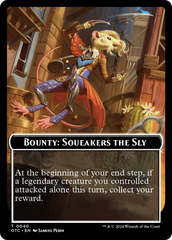 Bounty: Squeakers the Sly // Bounty Rules Double-Sided Token [Outlaws of Thunder Junction Commander Tokens] | Galaxy Games LLC