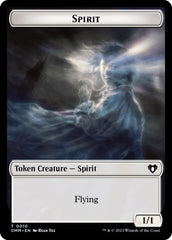 Spirit (0010) // Cat (0005) Double-Sided Token [Commander Masters Tokens] | Galaxy Games LLC