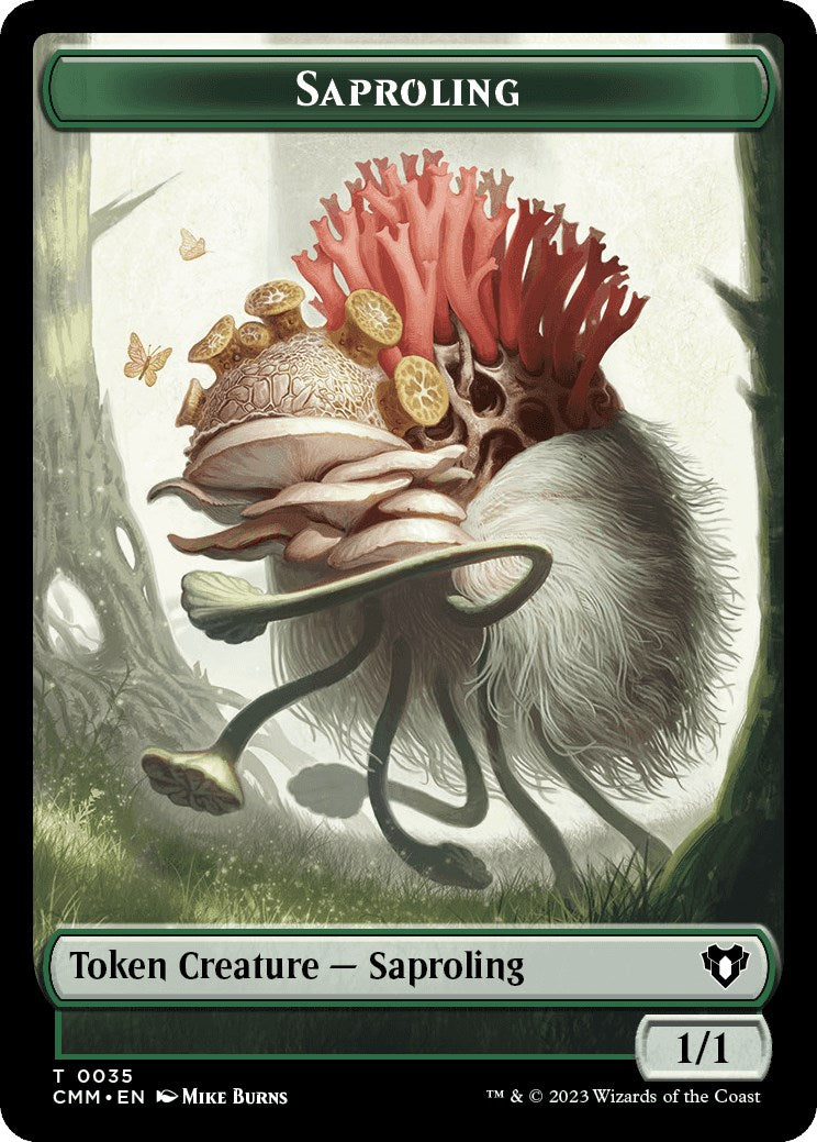 Saproling // Elf Druid Double-Sided Token [Commander Masters Tokens] | Galaxy Games LLC