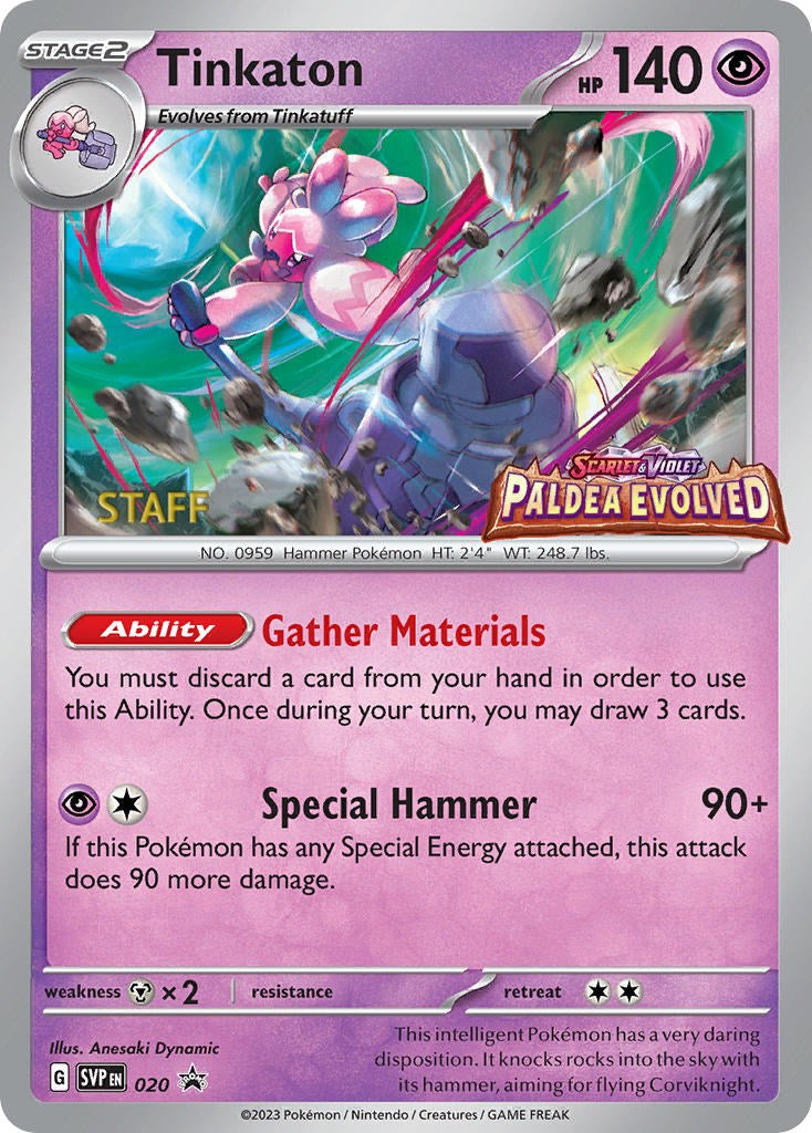 Tinkaton (020) (Staff Promo) [Scarlet & Violet: Black Star Promos] | Galaxy Games LLC