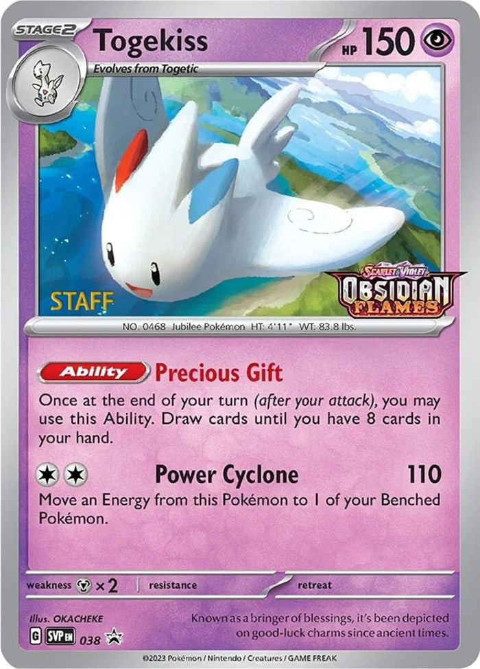 Togekiss (038) (Stamped) (Staff) [Scarlet & Violet: Black Star Promos] | Galaxy Games LLC