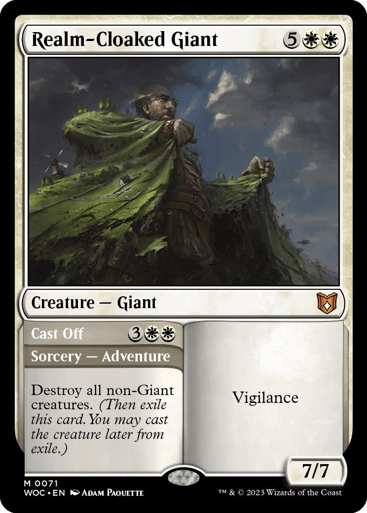 Realm-Cloaked Giant // Cast Off [Wilds of Eldraine Commander] | Galaxy Games LLC