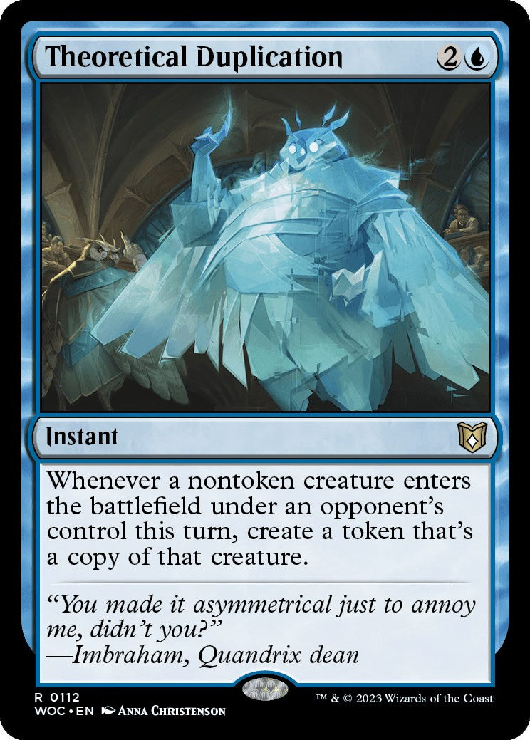 Theoretical Duplication [Wilds of Eldraine Commander] | Galaxy Games LLC