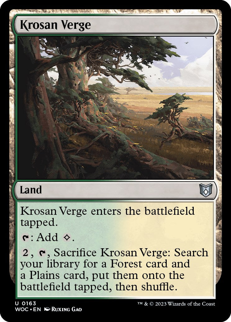 Krosan Verge [Wilds of Eldraine Commander] | Galaxy Games LLC