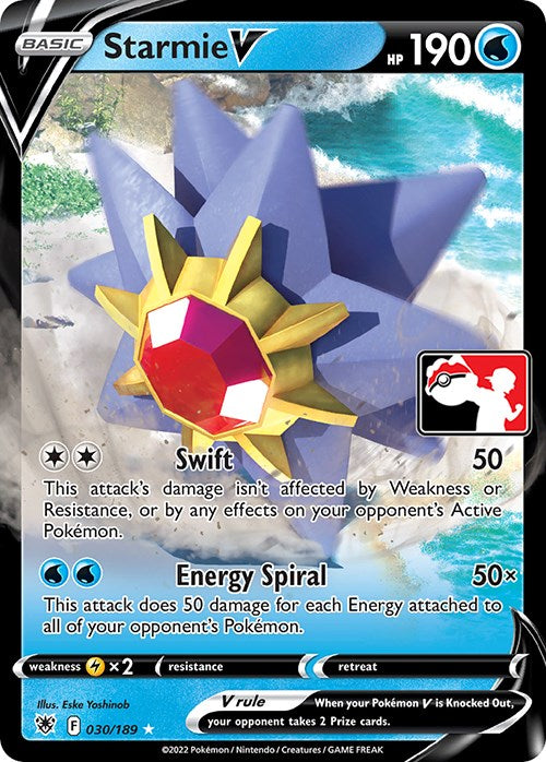 Starmie V (030/189) [Prize Pack Series Three] | Galaxy Games LLC