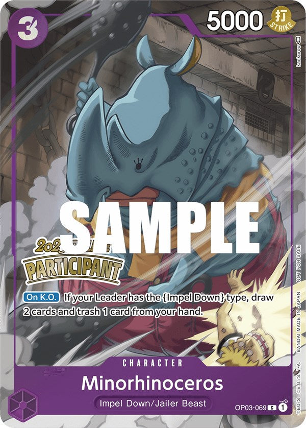 Minorhinoceros (Online Regional 2023) [Participant] [One Piece Promotion Cards] | Galaxy Games LLC