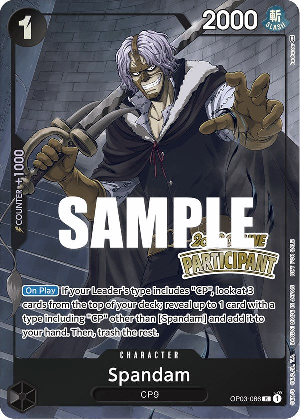 Spandam (Online Regional 2023) [Participant] [One Piece Promotion Cards] | Galaxy Games LLC