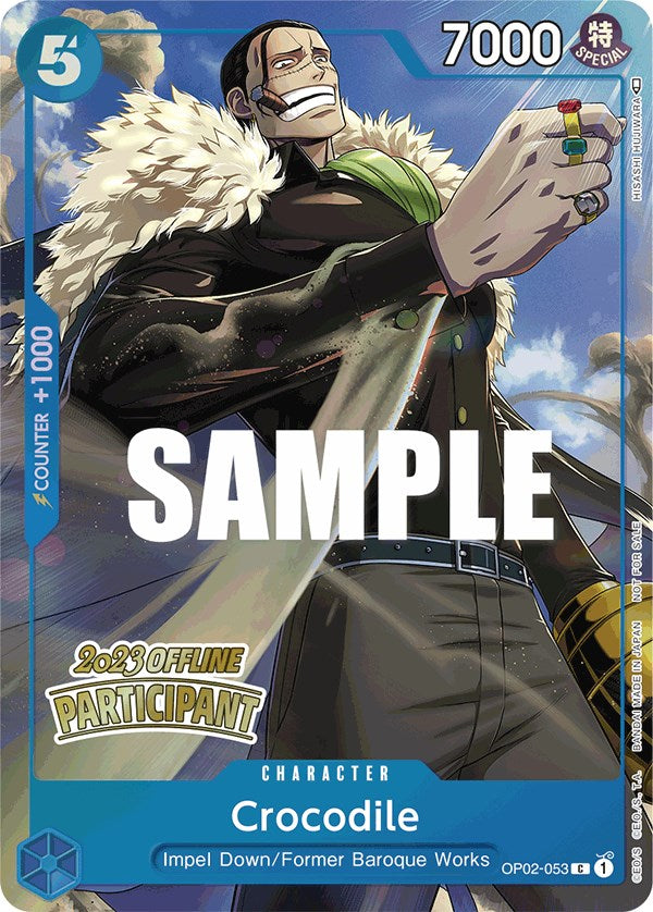 Crocodile (Offline Regional 2023) [Participant] [One Piece Promotion Cards] | Galaxy Games LLC