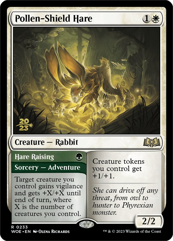 Pollen-Shield Hare // Hare Raising (Promo Pack) [Wilds of Eldraine Promos] | Galaxy Games LLC