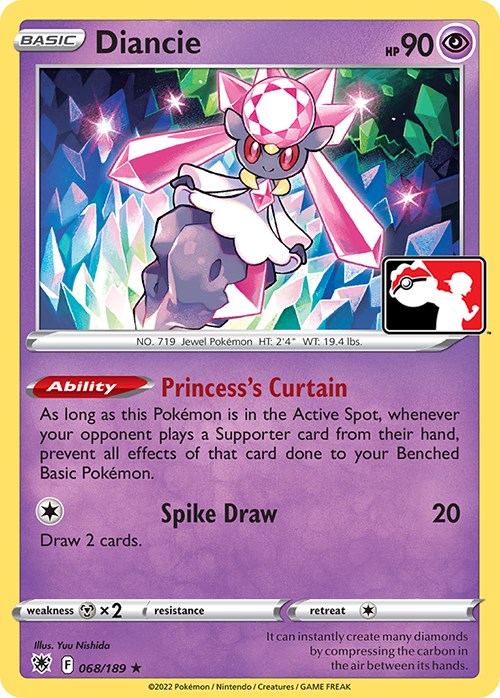 Diancie (068/189) [Prize Pack Series Three] | Galaxy Games LLC