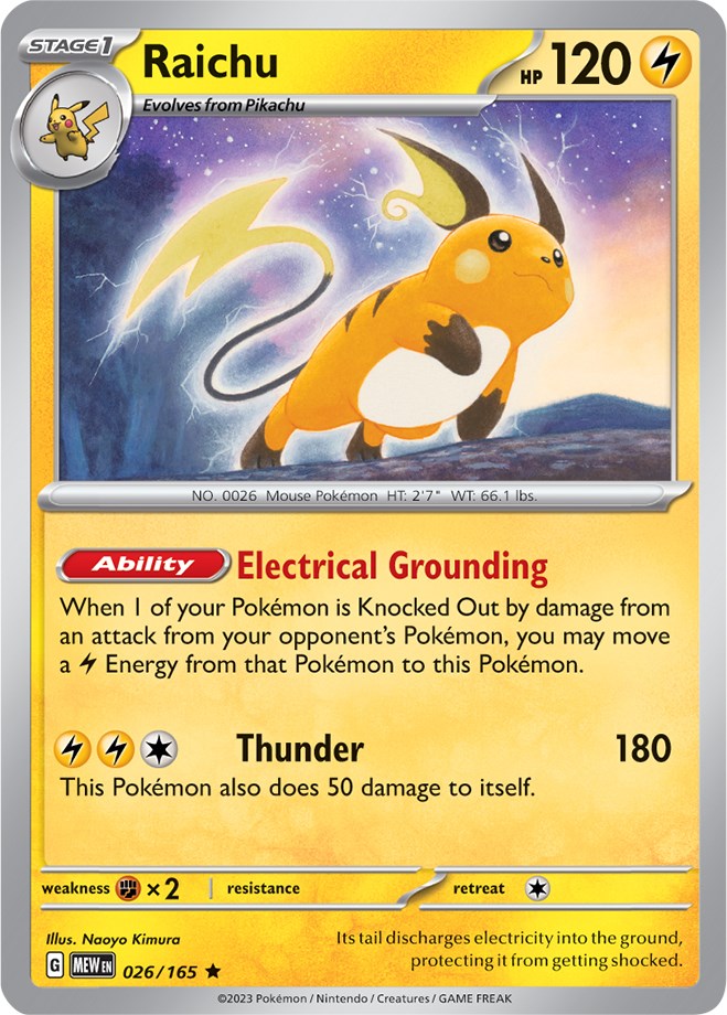 Raichu (026/165) [Scarlet & Violet 151] | Galaxy Games LLC