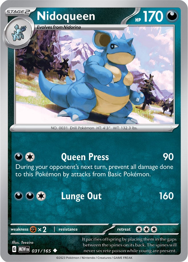 Nidoqueen (031/165) [Scarlet & Violet 151] | Galaxy Games LLC