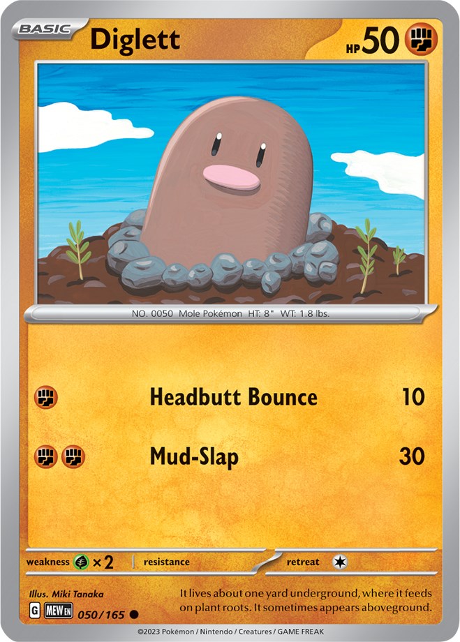 Diglett (050/165) [Scarlet & Violet 151] | Galaxy Games LLC