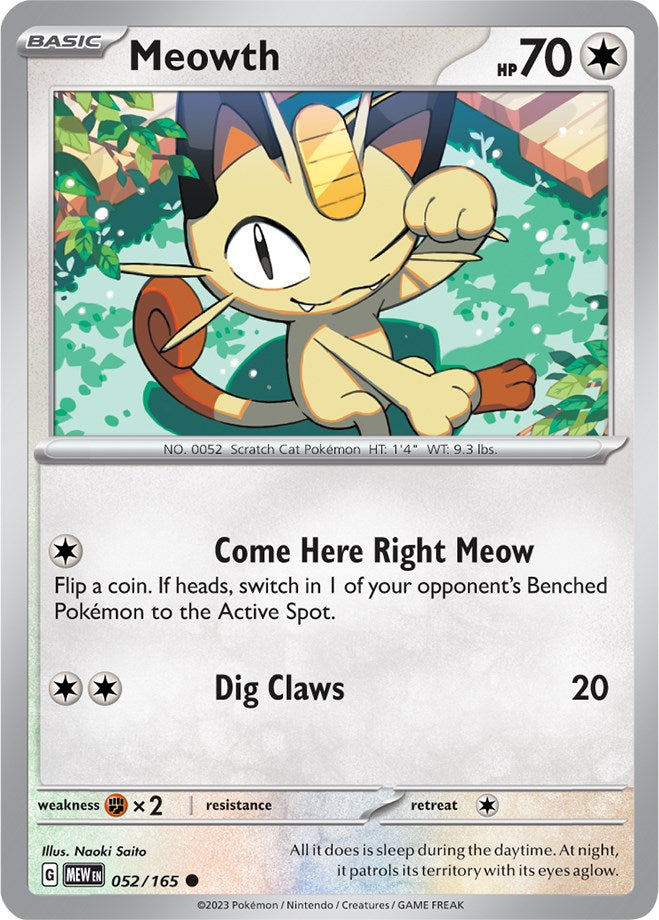 Meowth (052/165) [Scarlet & Violet 151] | Galaxy Games LLC