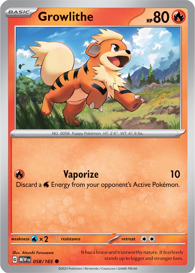 Growlithe (058/165) [Scarlet & Violet 151] | Galaxy Games LLC