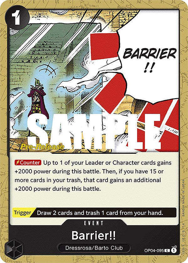 Barrier!! [Kingdoms of Intrigue Pre-Release Cards] | Galaxy Games LLC