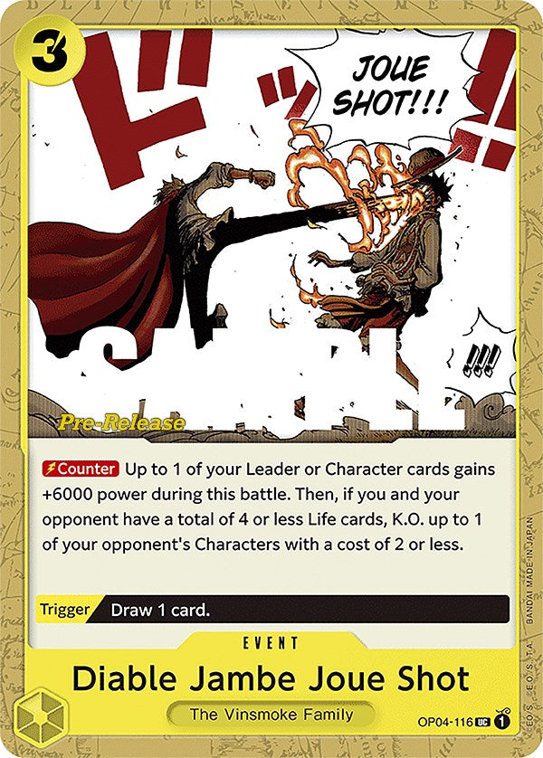 Diable Jambe Joue Shot [Kingdoms of Intrigue Pre-Release Cards] | Galaxy Games LLC