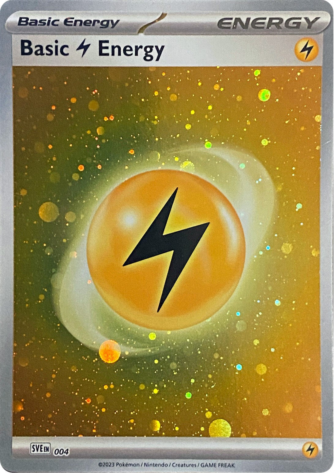 Basic Lightning Energy (004) (Cosmos Holo) [Scarlet & Violet: Base Set] | Galaxy Games LLC