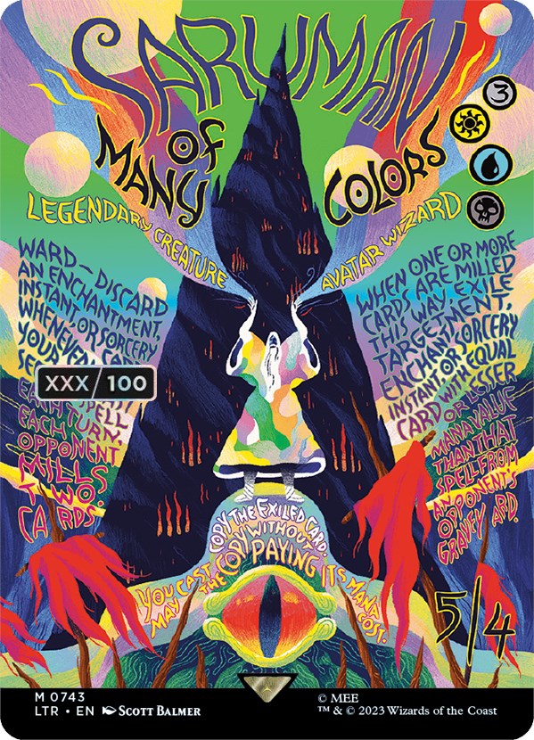 Saruman of Many Colors (Borderless Poster) (Serialized) [The Lord of the Rings: Tales of Middle-Earth] | Galaxy Games LLC