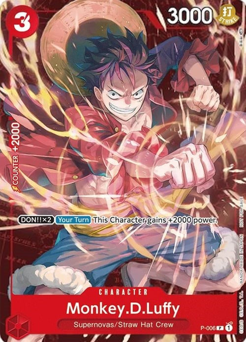 Monkey.D.Luffy (P-006) (Retail Promo) [One Piece Promotion Cards] | Galaxy Games LLC