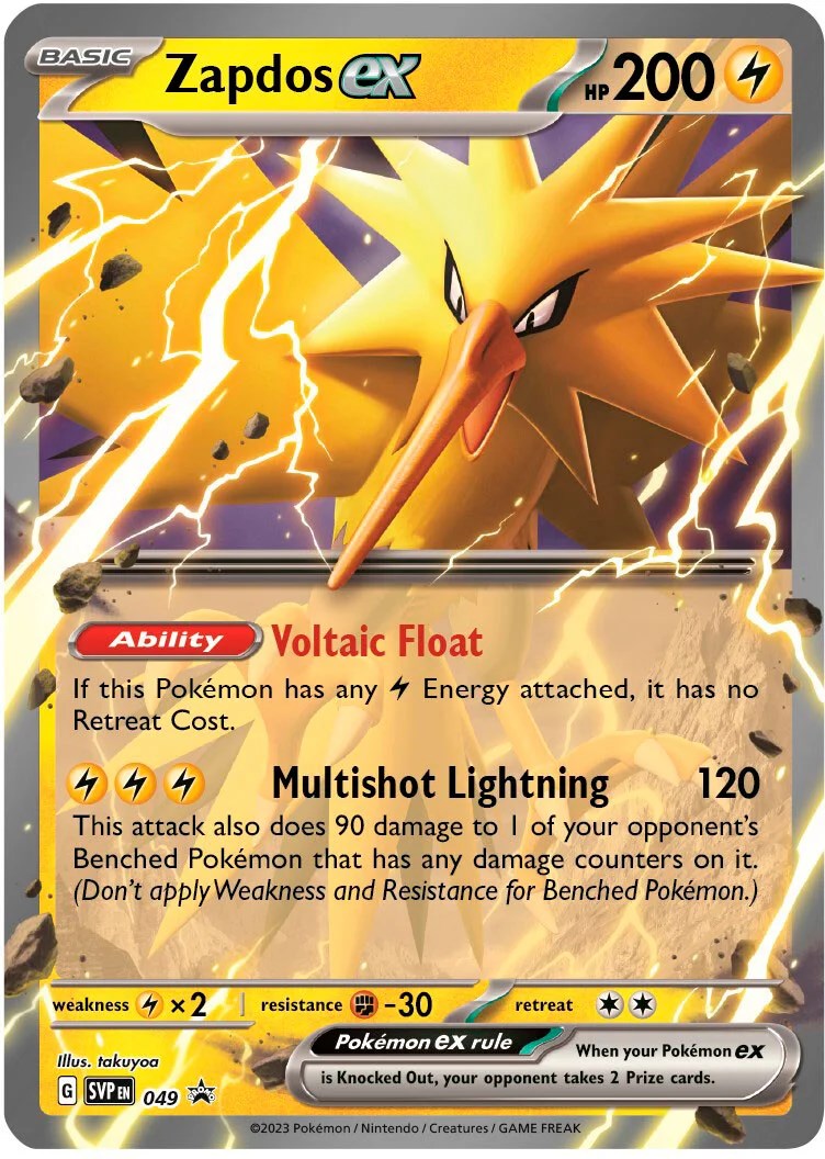 Zapdos ex (049) [Scarlet & Violet: Black Star Promos] | Galaxy Games LLC