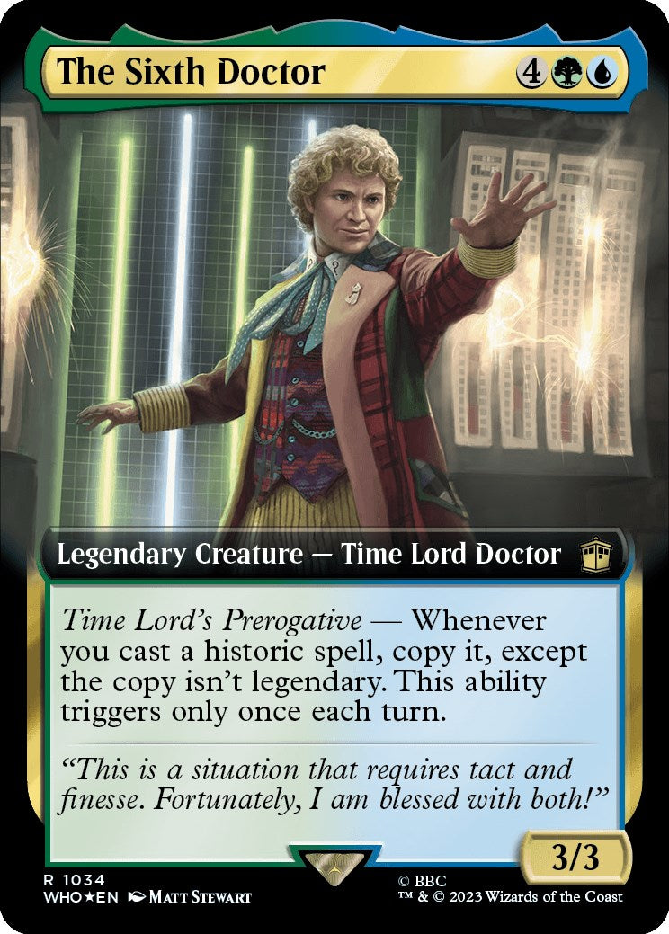 The Sixth Doctor (Extended Art) (Surge Foil) [Doctor Who] | Galaxy Games LLC