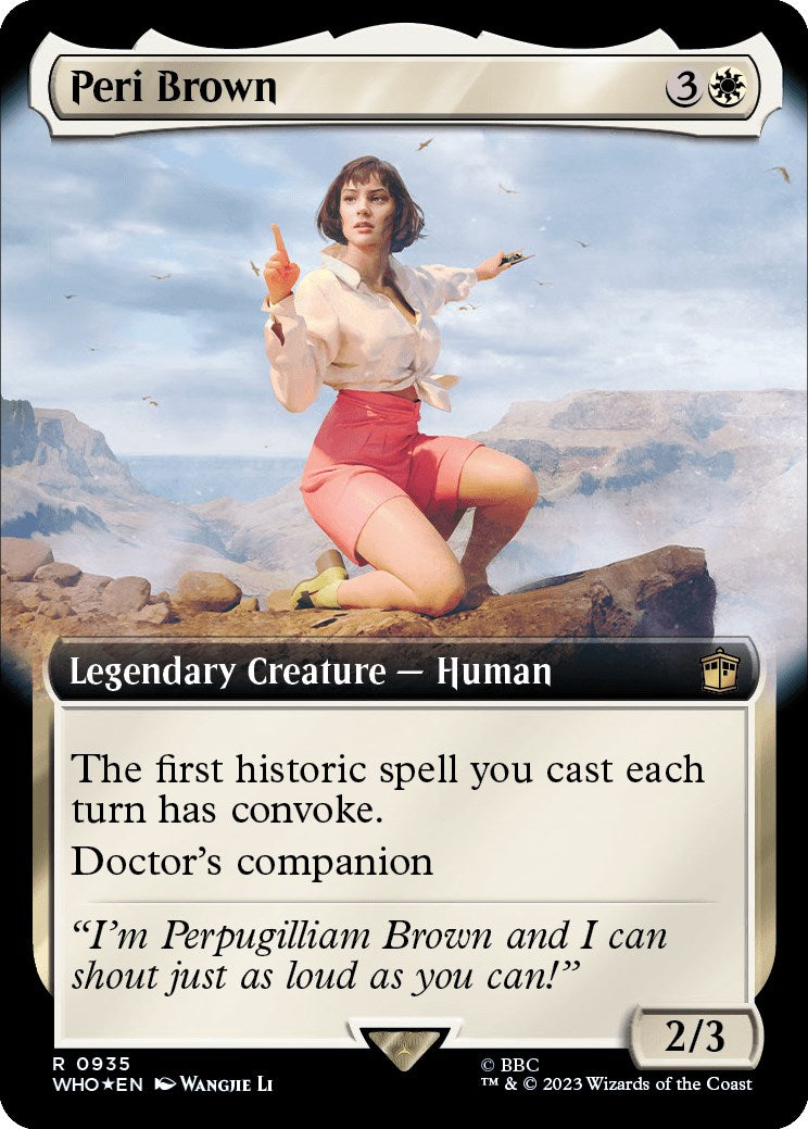 Peri Brown (Extended Art) (Surge Foil) [Doctor Who] | Galaxy Games LLC