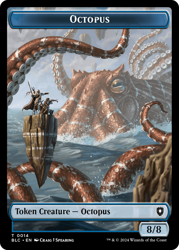Octopus // Rabbit Double-Sided Token [Bloomburrow Commander Tokens] | Galaxy Games LLC
