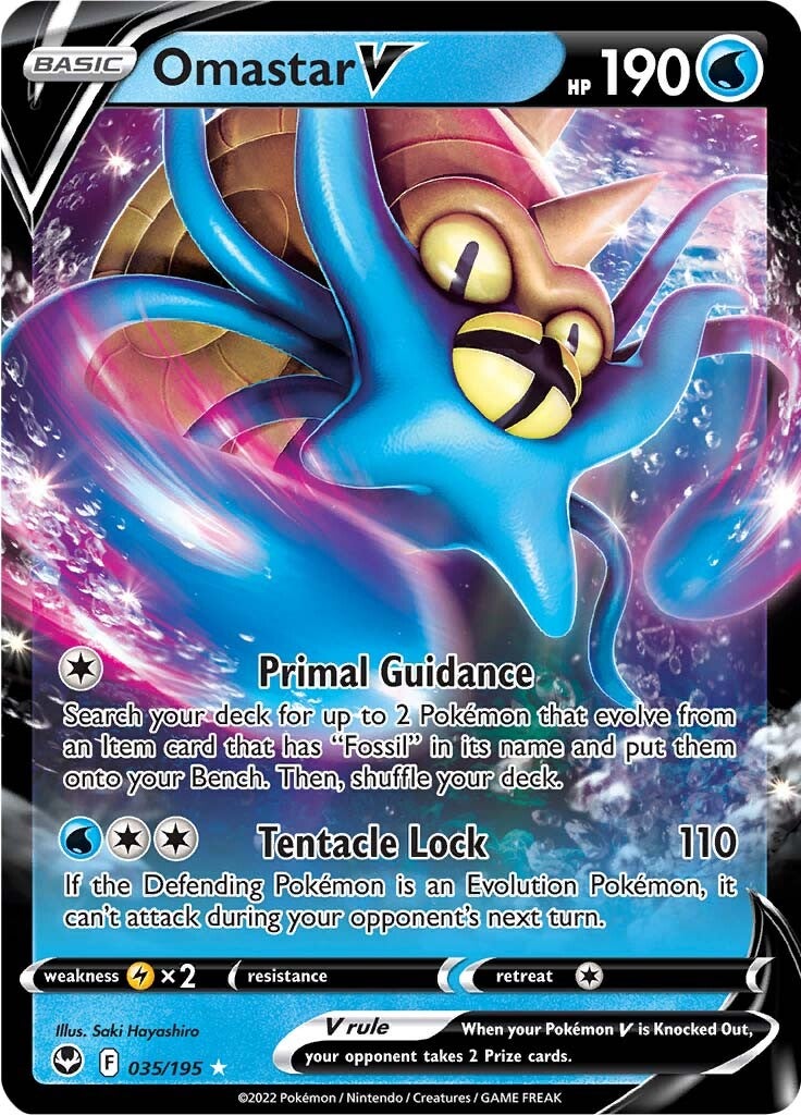 Omastar V (035/195) [Sword & Shield: Silver Tempest] | Galaxy Games LLC