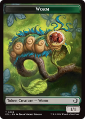 Merfolk // Worm Double-Sided Token [Lorwyn Eclipsed Tokens] | Galaxy Games LLC