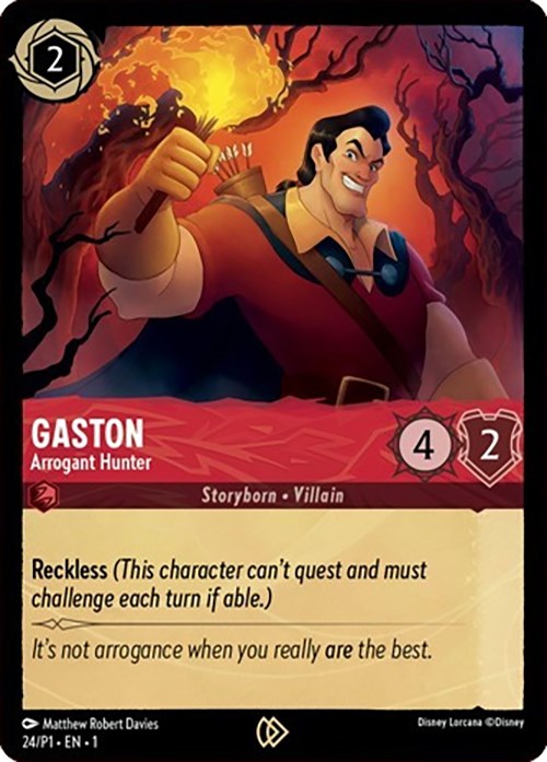 Gaston - Arrogant Hunter (24) [Promo Cards] | Galaxy Games LLC