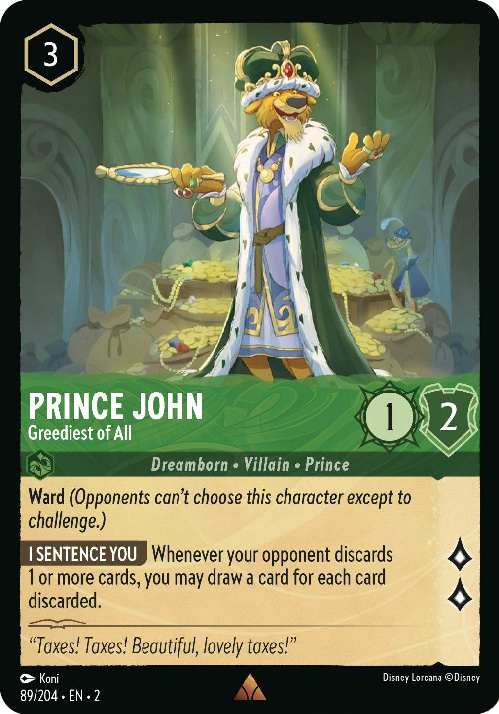 Prince John - Greediest of All (89/204) [Rise of the Floodborn] | Galaxy Games LLC