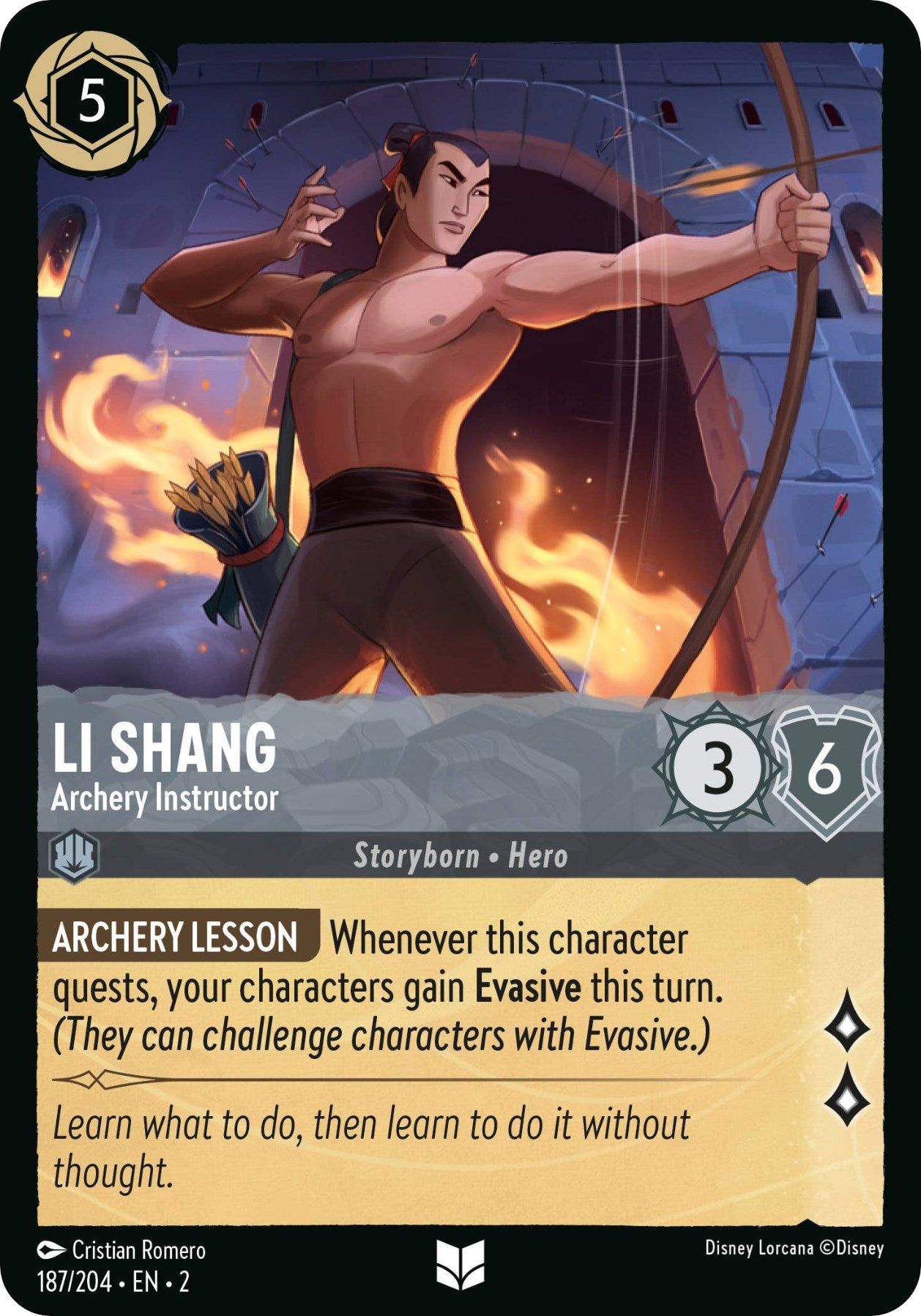 Li Shang - Archery Instructor (187/204) [Rise of the Floodborn] | Galaxy Games LLC