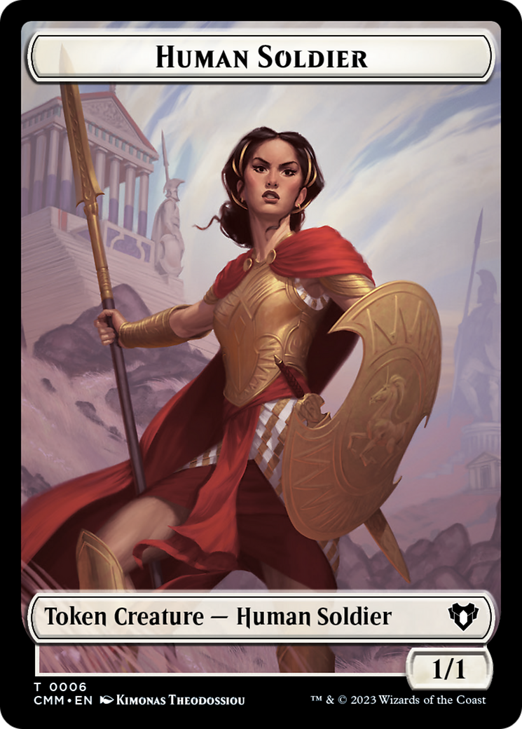 Human Soldier // Elemental (0025) Double-Sided Token [Commander Masters Tokens] | Galaxy Games LLC