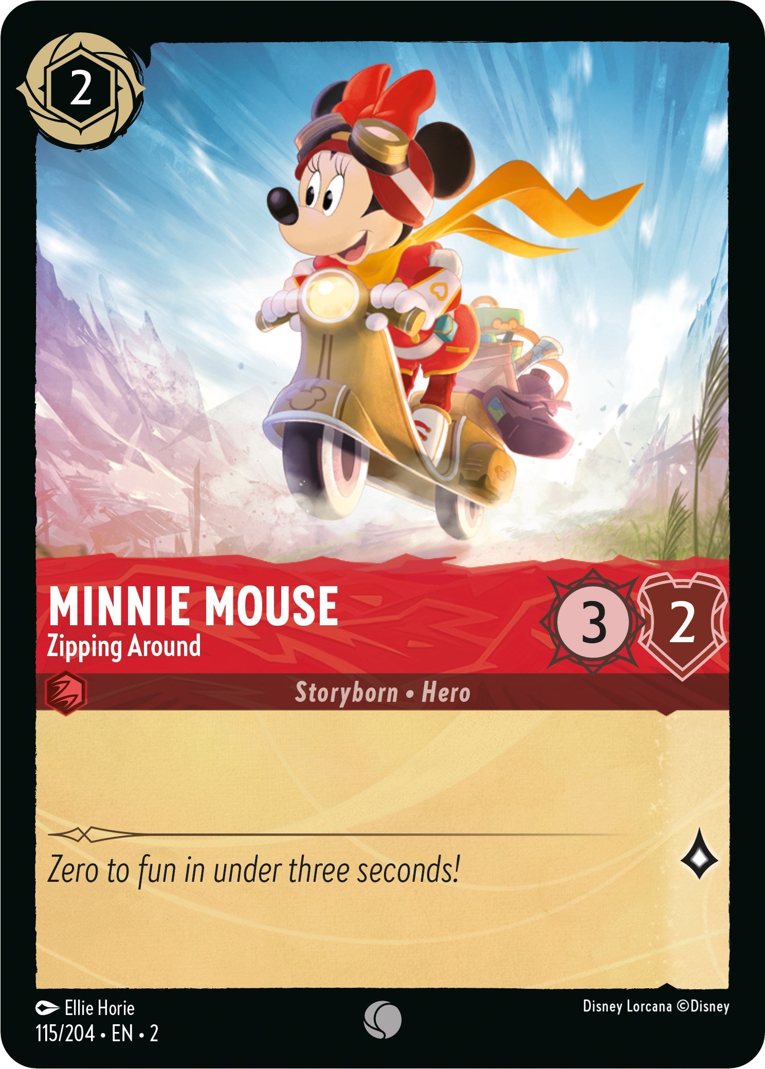 Minnie Mouse - Zipping Around (115/204) [Rise of the Floodborn] | Galaxy Games LLC