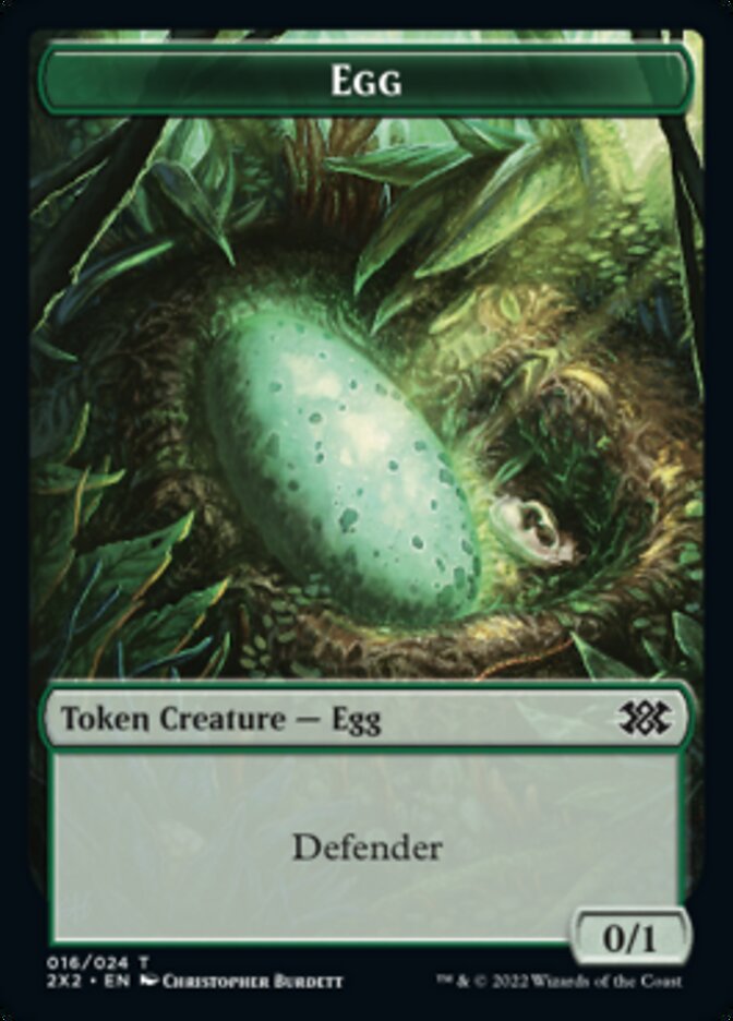 Egg // Soldier Double-Sided Token [Double Masters 2022 Tokens] | Galaxy Games LLC