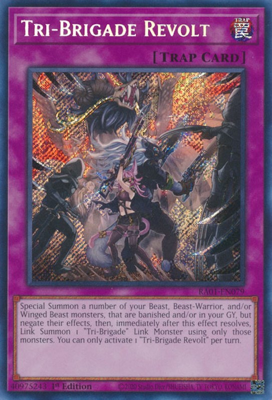 Tri-Brigade Revolt [RA01-EN079] Secret Rare | Galaxy Games LLC