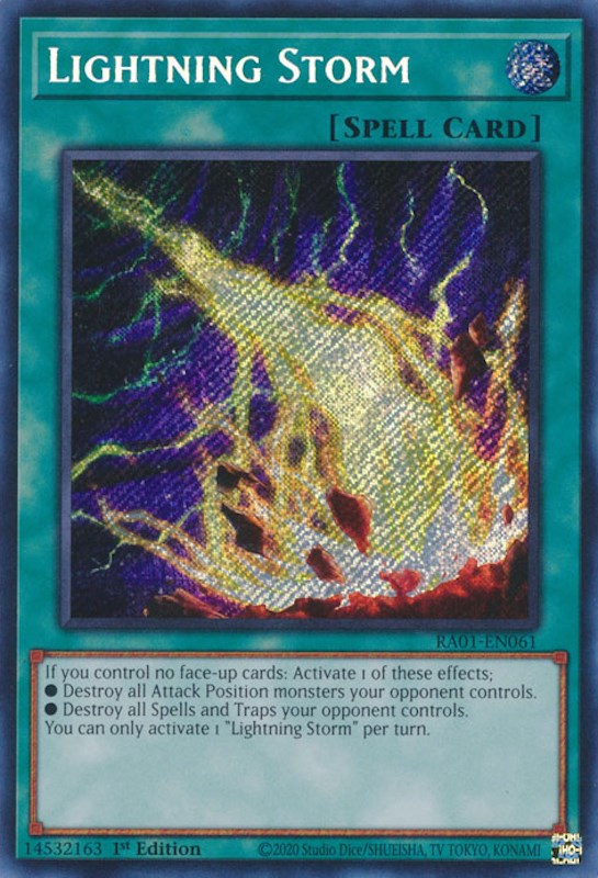 Lightning Storm [RA01-EN061] Secret Rare | Galaxy Games LLC