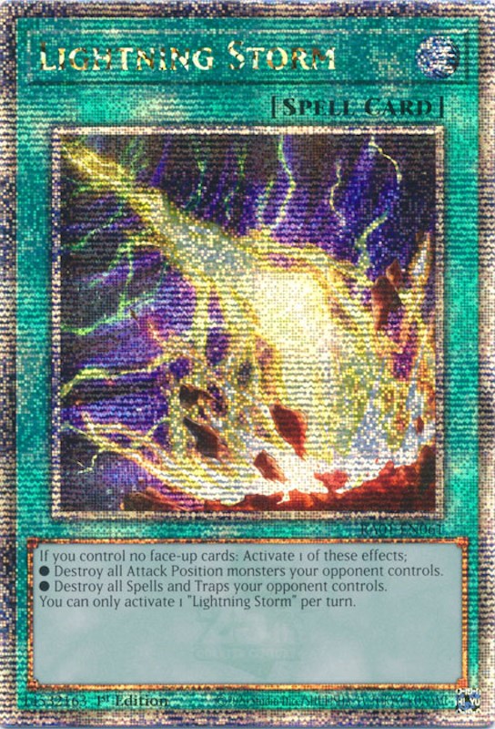 Lightning Storm [RA01-EN061] Quarter Century Secret Rare | Galaxy Games LLC