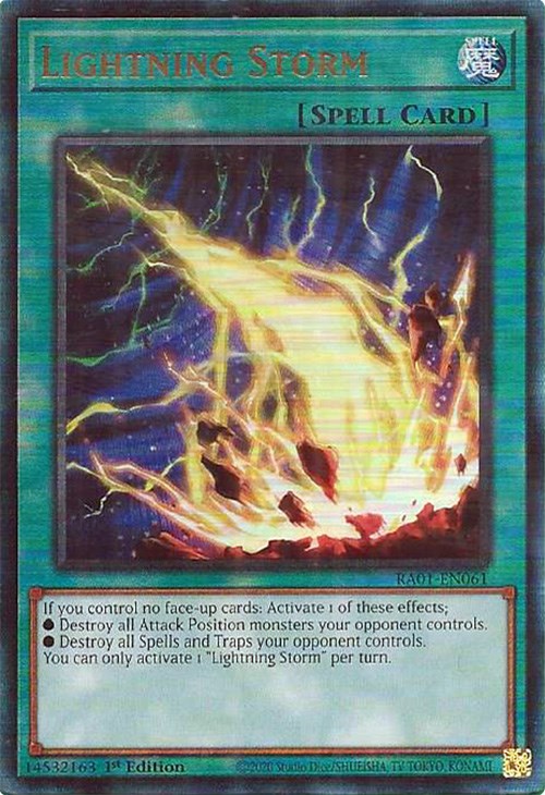 Lightning Storm [RA01-EN061] Prismatic Ultimate Rare | Galaxy Games LLC