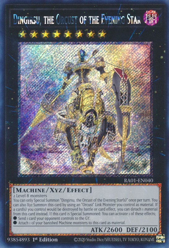 Dingirsu, the Orcust of the Evening Star [RA01-EN040] Platinum Secret Rare | Galaxy Games LLC