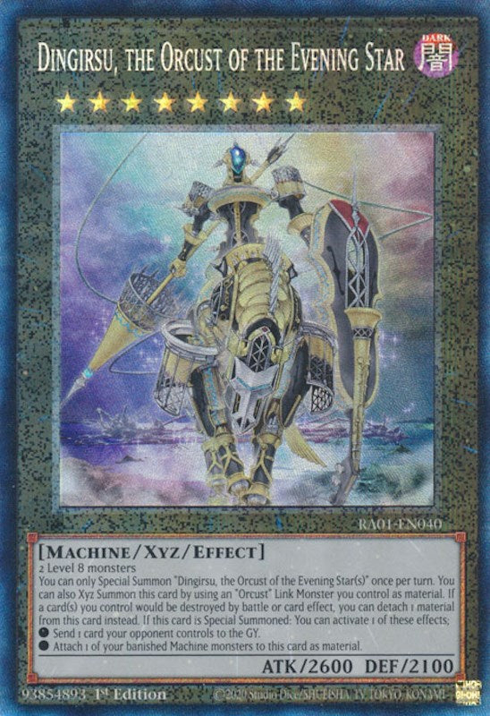 Dingirsu, the Orcust of the Evening Star [RA01-EN040] Prismatic Collector's Rare | Galaxy Games LLC