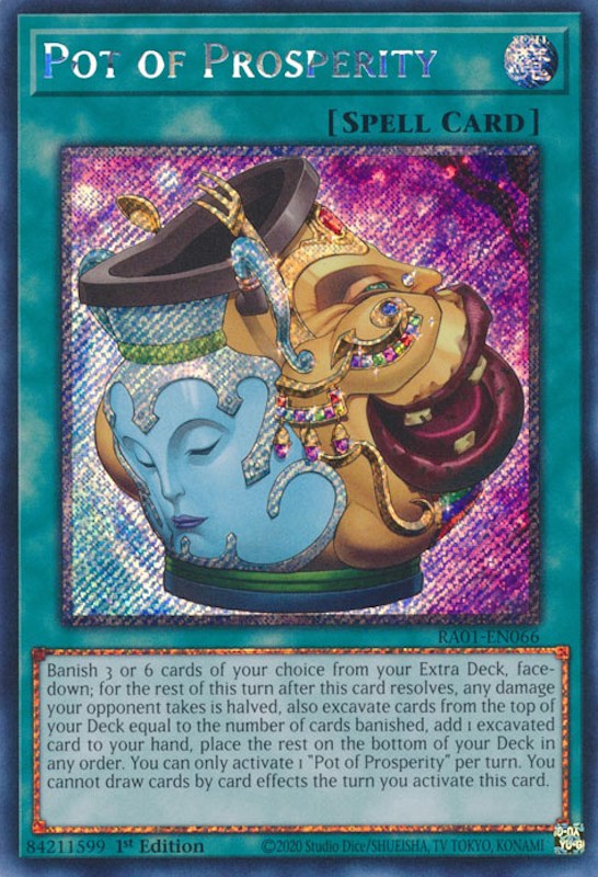 Pot of Prosperity [RA01-EN066] Platinum Secret Rare | Galaxy Games LLC