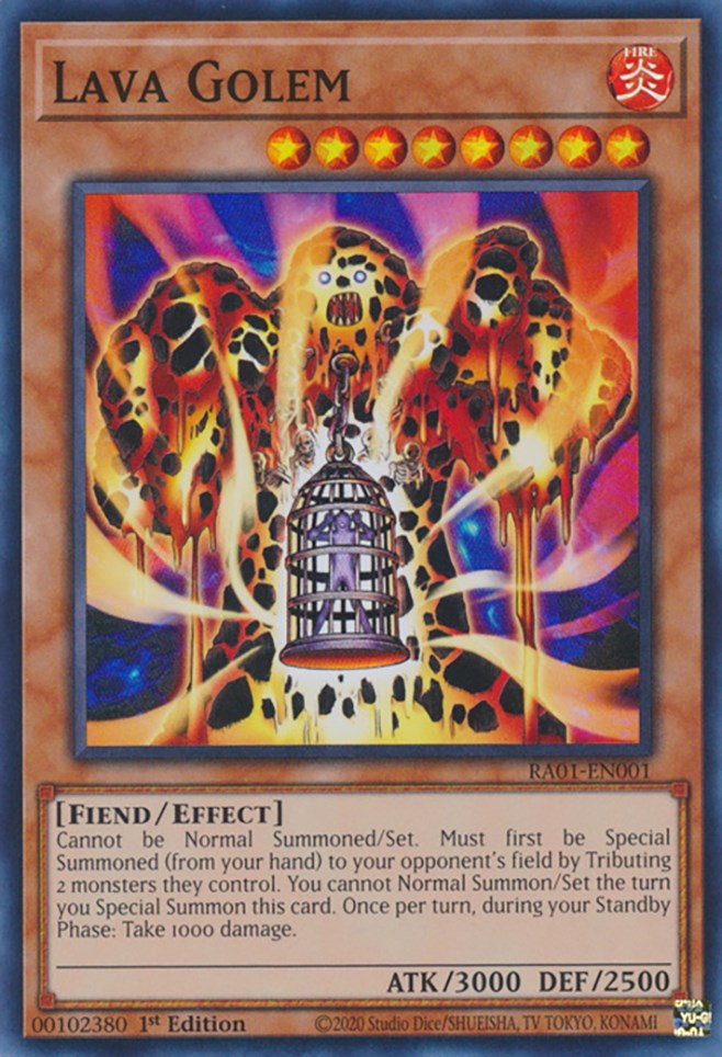 Lava Golem [RA01-EN001] Super Rare | Galaxy Games LLC