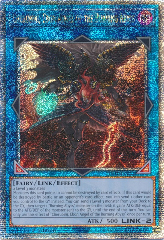 Cherubini, Ebon Angel of the Burning Abyss [RA01-EN042] Quarter Century Secret Rare | Galaxy Games LLC