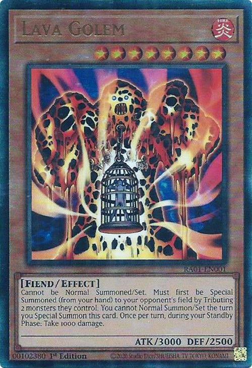 Lava Golem [RA01-EN001] Prismatic Ultimate Rare | Galaxy Games LLC